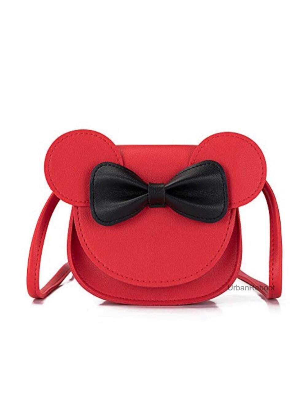Mini Crossbody Shoulder Bag Coin Purse with Mouse Ear Bowknot for Toddler Girls